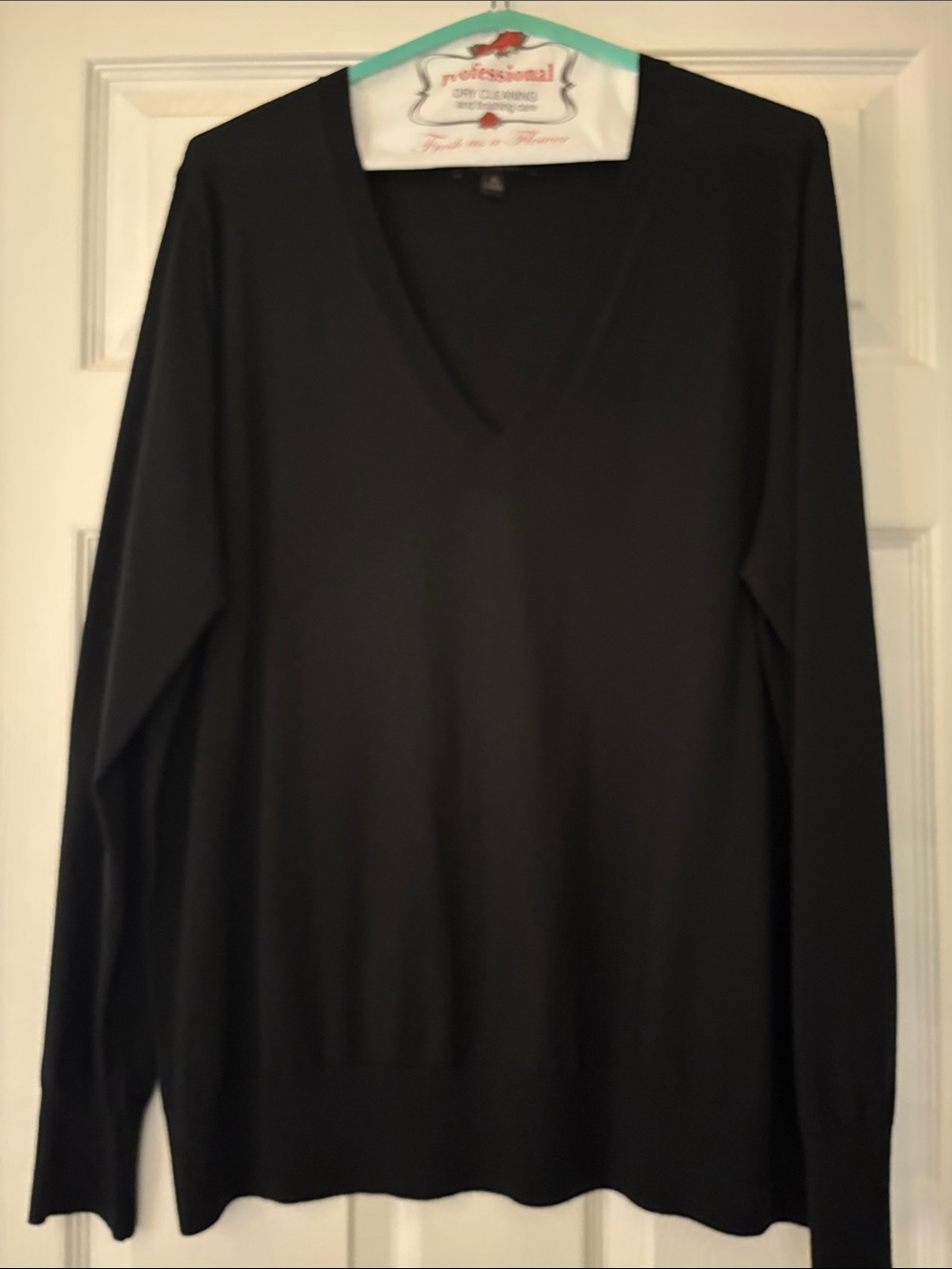 Banana Republic Black V-Neck Long Sleeve Sweater